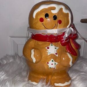 Gingerbread Cookie Jar by Peppermint Square Christmas Decoration